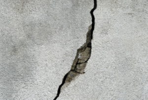 a crack on the wall